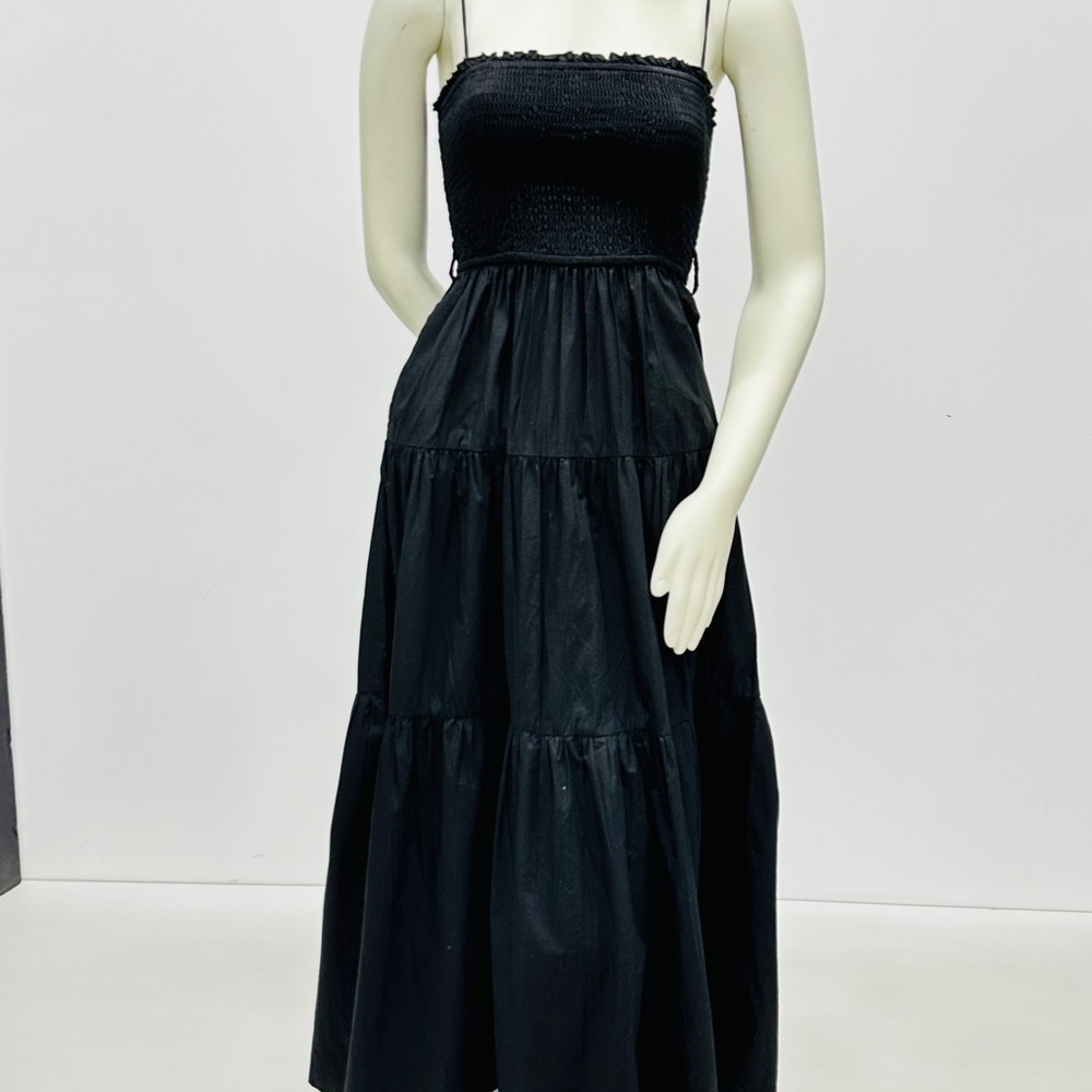 Elan Black Spaghetti Strap Maxi Sundress